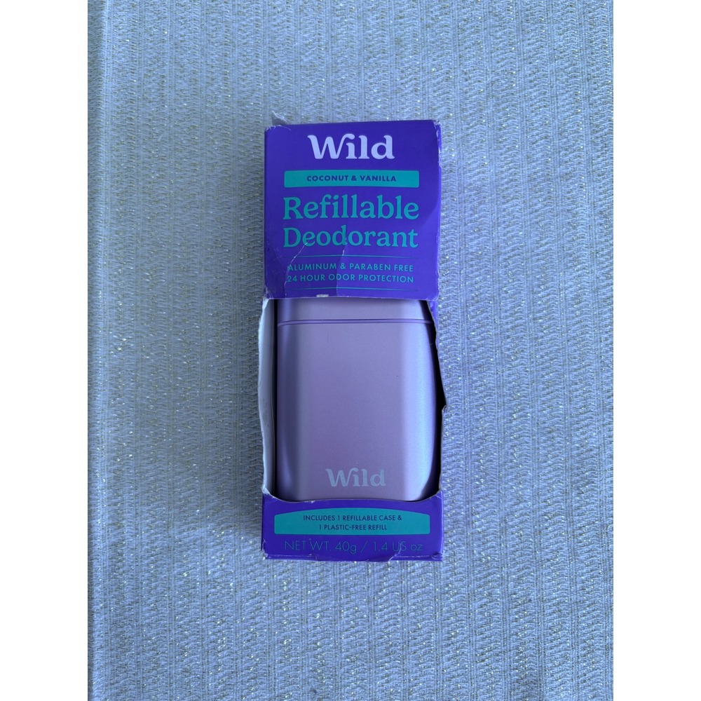 Wild Refillable Deodorant Women 40g Purple New Coconut Vanilla Aluminum Free